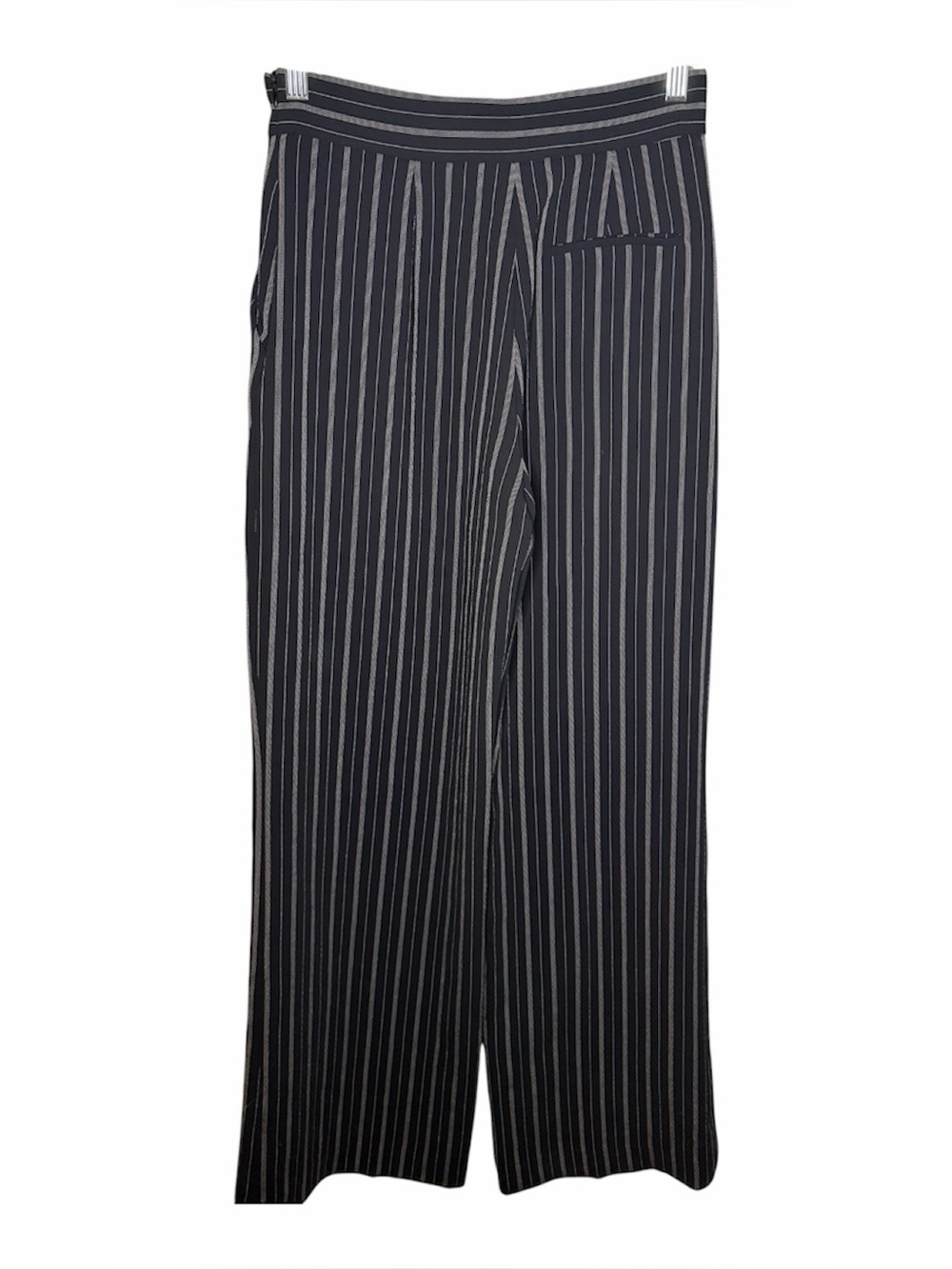 NEW Aritzia Wilfred Clarisse Wide-Leg Pinstripe Pants in Black - Picture 4 of 7
